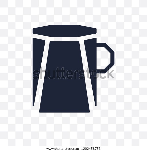 Polygonal Coffee Cup Transparent Icon Polygonal Stock Vector