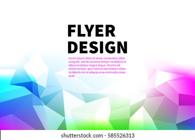 Polygonal colorful background. Design flyer. Cover brochure. Vector illustration