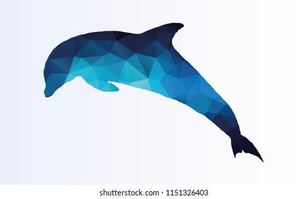 Polygonal colorful Dolphin