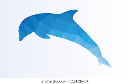 Polygonal colorful Dolphin