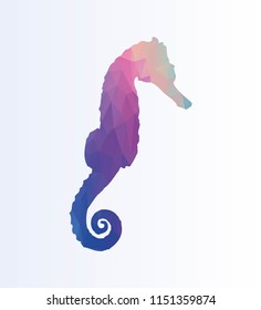 Polygonal colorful Seahorse