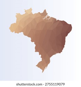 Polygonal colourful map of Brazil