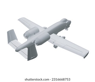 Aeronaves de combate polígono aisladas en un fondo blanco. Aeronaves de combate modernas. Imagen estilizada de un avión de combate sobre un fondo blanco. Imagen vectorial para impresiones, afiches e ilustraciones. 3 D.