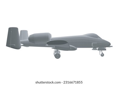 Aeronaves de combate polígono aisladas en un fondo blanco. Aeronaves de combate modernas. Imagen estilizada de un avión de combate sobre un fondo blanco. Imagen vectorial para impresiones, afiches e ilustraciones. 3 D.