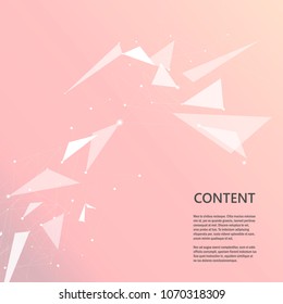 Polygonal connect triangle sphere combination dots and lines.