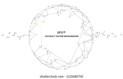 Polygonal connected technology internet big data background illustration, artificial intelligence
