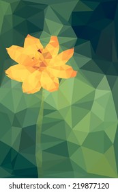 Polygonal of cosmos flower background.vector