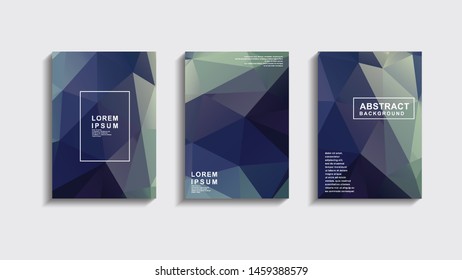 polygonal cover template with beautiful gradient colour