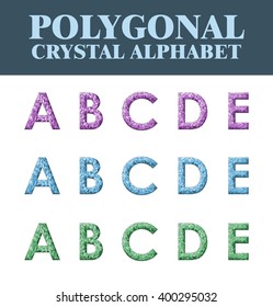 Polygonal crystal alphabet, vector