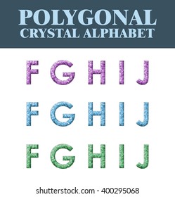 Polygonal crystal alphabet, vector