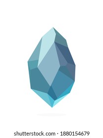 Polygonal crystal image. Vector illustration of a 3d logo