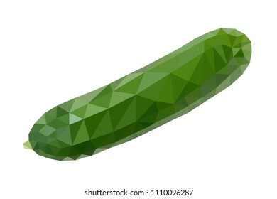 polygonal cucumber vector illustration isolated