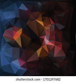 Polygonal dark background vector design