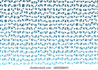 Polygonaler, dunkelblauer Mosaikhintergrund. Abstrakte Low-Poly-Vektorgrafik. Dreiecksmuster im Halbtonstil. Template geometrisches Business Design mit Dreieck für Poster, Banner, Karte, Flyer.