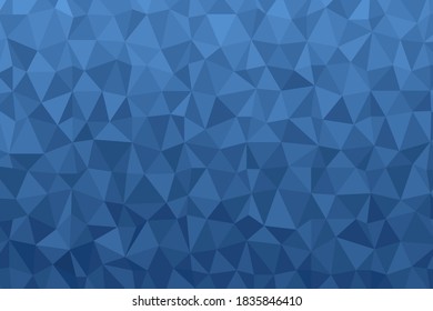 Fondo de mosaico azul oscuro poligonal. Resumen de la ilustración vectorial de polos bajos. Patrón triangular de estilo medio-tono. Diseño de negocio geométrico de plantilla con triángulo para afiche, banner, tarjeta, volante.