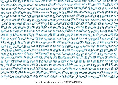 Fondo de mosaico azul oscuro poligonal. Resumen de la ilustración vectorial de polos bajos. Patrón triangular de estilo medio-tono. Diseño de negocio geométrico de plantilla con triángulo para afiche, banner, tarjeta, volante.