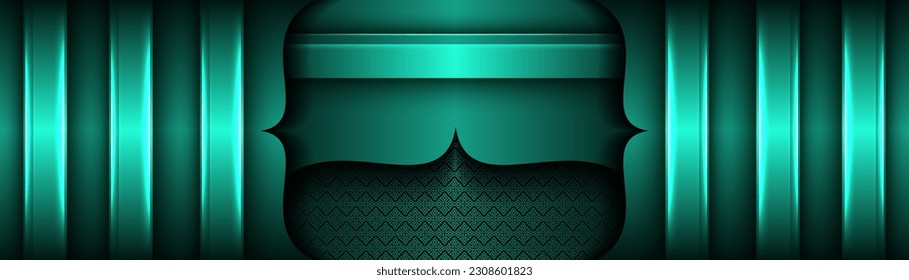 polygonal dark green overlay layers geometric background exclusive design shape graphic illustration pattern