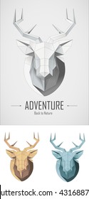 polygonal deer head