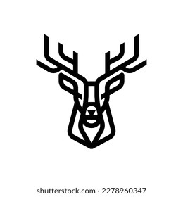 Polygonal deer head design geometric illlustration svg