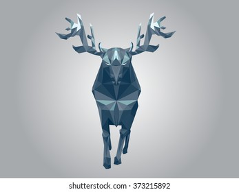 Polygonal deer vector illustration