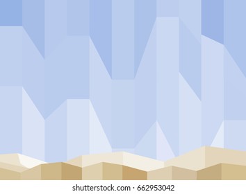 Polygonal desert landscape 