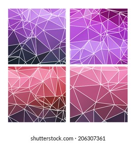 polygonal design / Abstract geometrical low poly background for web