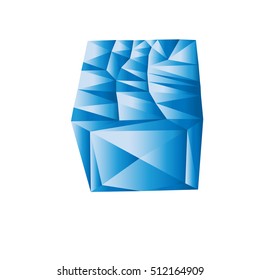 polygonal design blue  geometric beautiful Abstract, vector illustration.