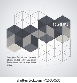 Polygonal design. Geometric shape design. , vector illustration