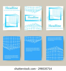 Polygonal design style letterhead and brochure.