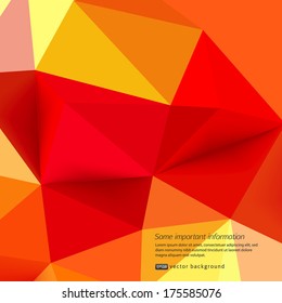 Polygonal design with triangle shapes. Abstract geometrical background
