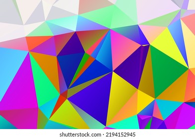  Diseño poligonal para su sitio web. Vector arcoiris multicolor mosaico abstracto fondo Ilustración abstracta brillante con un diseño elegante.
