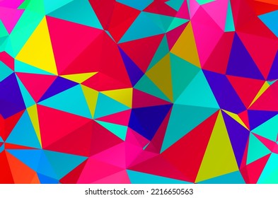  Polygonal design for your web site. Multicolor Rainbow vector abstract mosaic backdrop Glitter abstract illustration with an elegant design.
