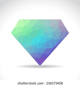 Polygonal diamond illustration