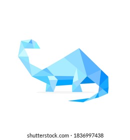 imagen de arte de dinosaurios poligonales. ilustración vectorial de logotipo