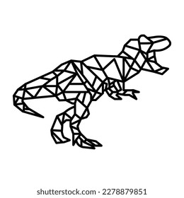 Polygonal dinosaur design lines animal svg