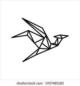 polygonal dinosaur three dimensional vector graphic illustration