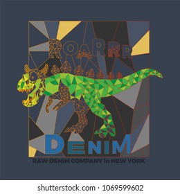 Polygonal dinosaur / Vector illustration