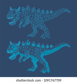 Polygonal dinosaur / Vector illustration