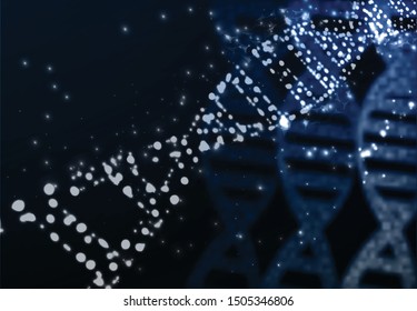Polygonal DNA concept.  Medical science background. Innovation, medicine and technology concept. Vector illustration