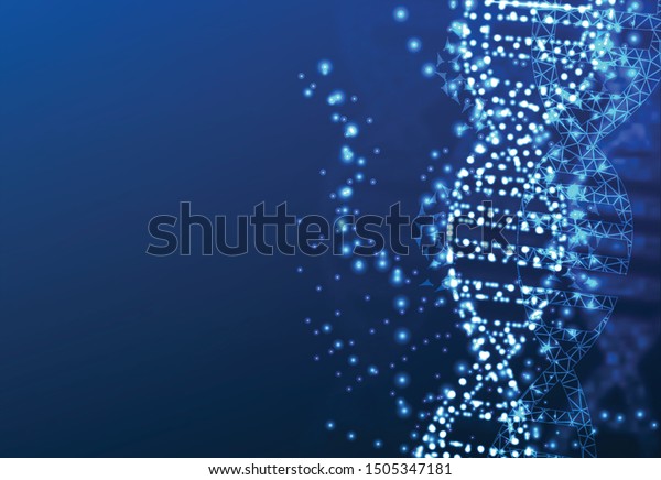 Polygonal Dna Concept Medical Science Background Stock Vector (Royalty ...