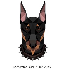 Polygonal doberman pinscher