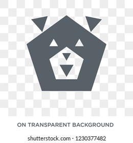 Polygonal dog icon. Polygonal dog design concept from Geometry collection. Simple element vector illustration on transparent background.