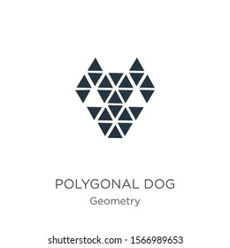 Polygonal dog icon vector. Trendy flat polygonal dog icon from geometry collection isolated on white background. Vector illustration can be used for web and mobile graphic design, logo, eps10