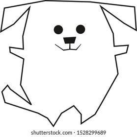 polygonal dog vector design shape