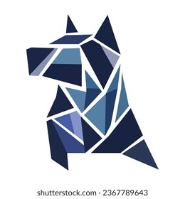 polygonal dog vector, dog logo