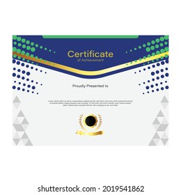 Polygonal and dot graduation certificate border design
