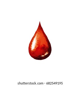 polygonal drop of blood