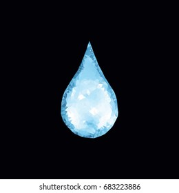 polygonal drop of water
