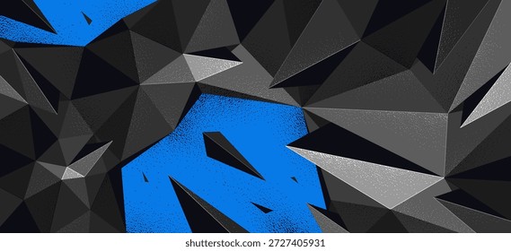 Polygonale dynamische Chaos Formen Vektor abstrakten Hintergrund, Low-Poly-3D-dimensionale Tapete mit gebrochenen Form in Bewegung und Energie.