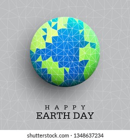 Polygonal Earth Day Design